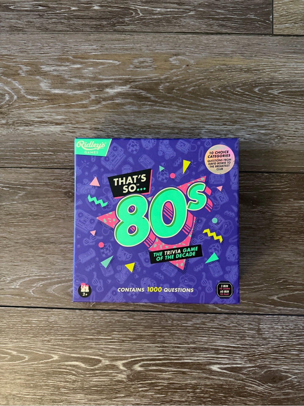 New open box that’s so 80s trivia game